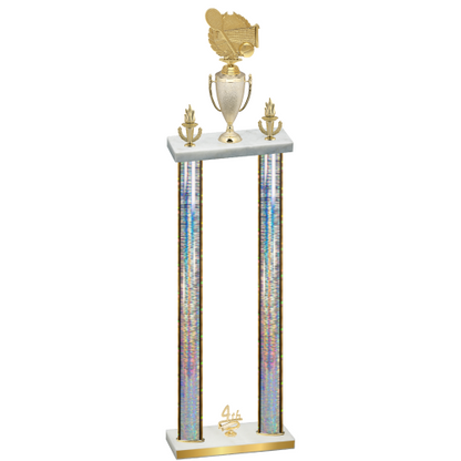 Double Silver Glacier Fourth Place Tennis Trophy
