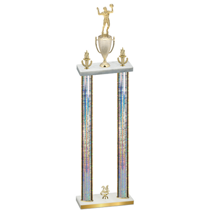 Double Silver Glacier Year Volleyball Trophy