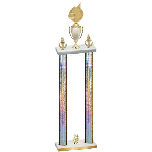 Double Silver Glacier Year Volleyball Trophy