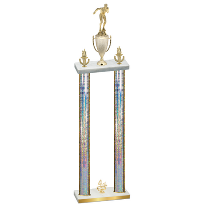 Double Silver Glacier Fourth Place Swimming Trophy