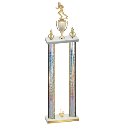 Double Silver Glacier First Place Football Trophy