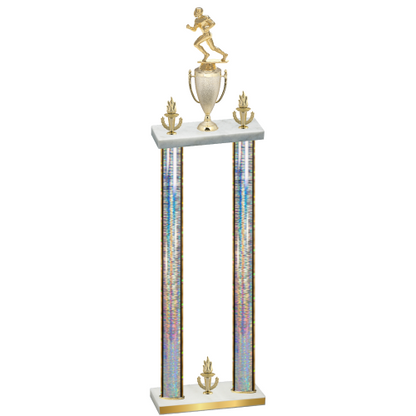 Double Silver Glacier Victory Football Trophy
