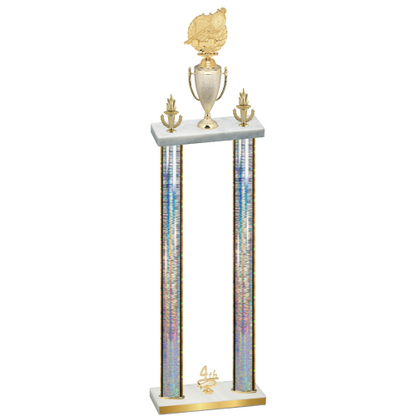 Double Silver Glacier Fourth Place Swimming Trophy