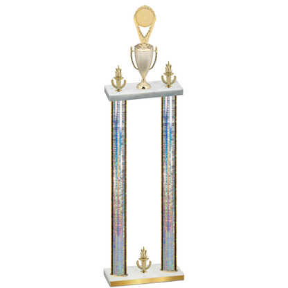 Double Silver Glacier Victory Insert Trophy