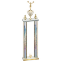 Double Silver Glacier Third Place Cheerleading Trophy