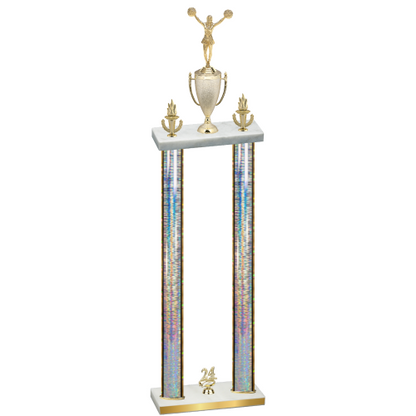 Double Silver Glacier Year Cheerleading Trophy