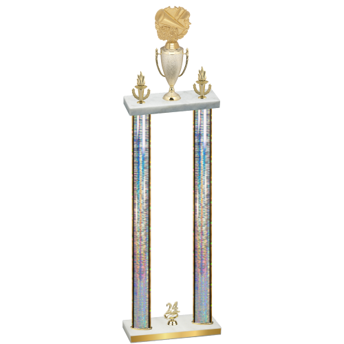 Double Silver Glacier Year Cheerleading Trophy