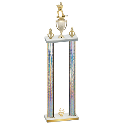 Double Silver Glacier Fourth Place Hockey Trophy