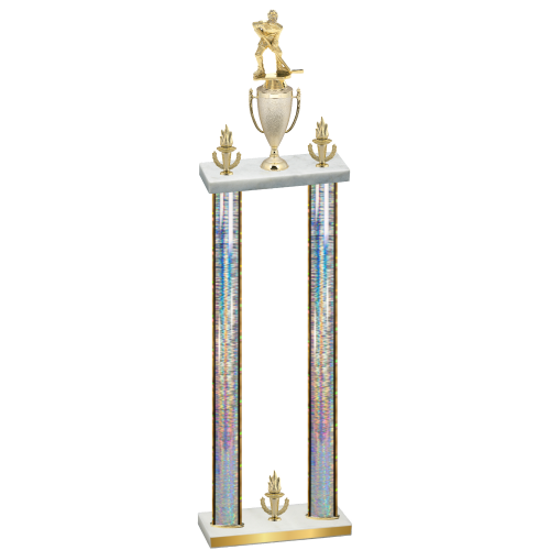 Double Silver Glacier Victory Hockey Trophy