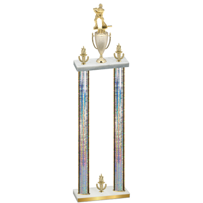 Double Silver Glacier Victory Hockey Trophy
