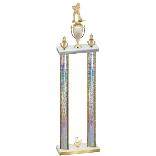 Double Silver Glacier Second Place Hockey Trophy