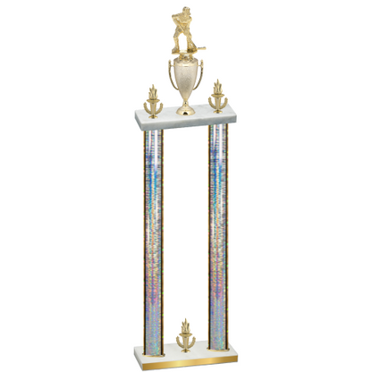 Double Silver Glacier Victory Hockey Trophy