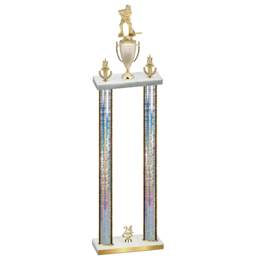 Double Silver Glacier Year Hockey Trophy