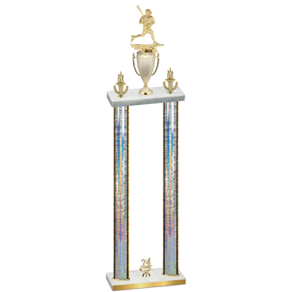 Double Silver Glacier Year Lacrosse Trophy