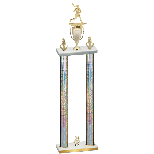 Double Silver Glacier Year Lacrosse Trophy