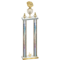 Double Silver Glacier Third Place Basketball Trophy