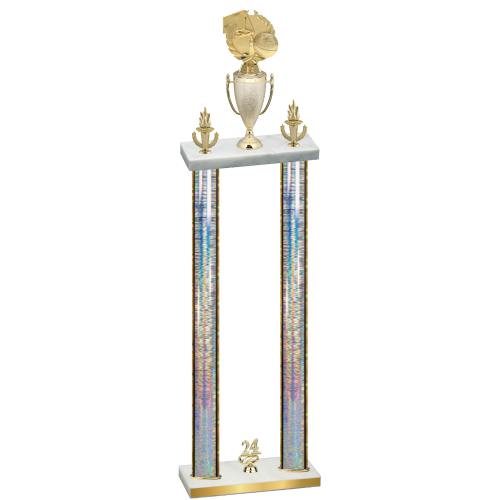 Double Silver Glacier Year Basketball Trophy