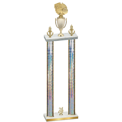 Double Silver Glacier Year Basketball Trophy