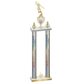 Double Silver Glacier Third Place Basketball Trophy