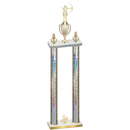 Double Silver Glacier Fourth Place Archery Trophy