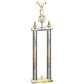 Double Silver Glacier Fourth Place Weights Trophy