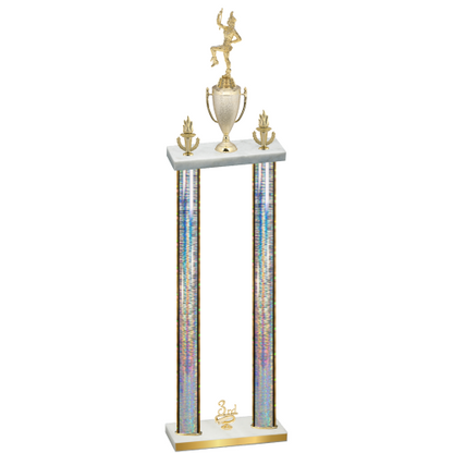Double Silver Glacier Third Place Majorette Trophy