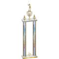 Double Silver Glacier Fourth Place Golf Trophy