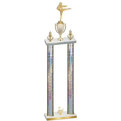 Double Silver Glacier Second Place Karate Trophy