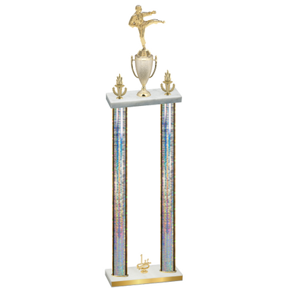 Double Silver Glacier First Place Karate Trophy