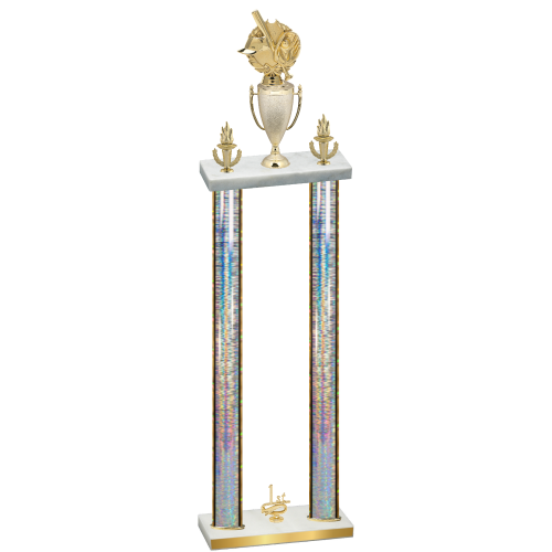 Double Silver Glacier First Place Baseball Trophy