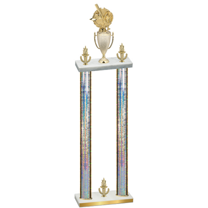 Double Silver Glacier Victory Baseball Trophy