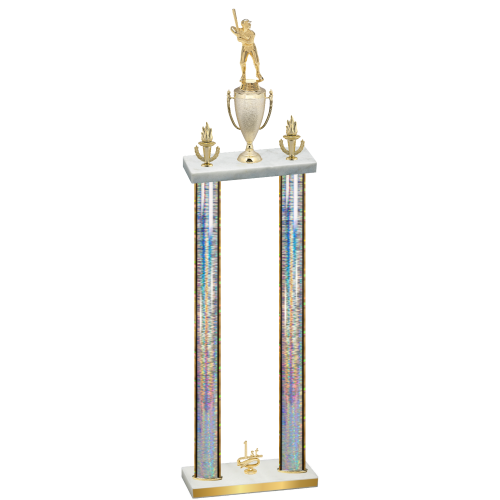 Double Silver Glacier First Place Baseball Trophy
