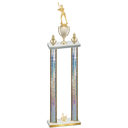 Double Silver Glacier Third Place Softball Trophy