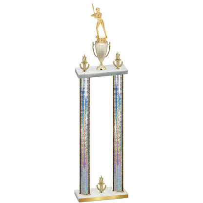 Double Silver Glacier Victory Softball Trophy
