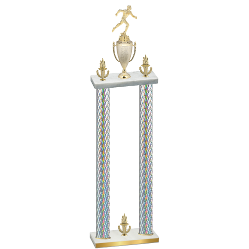 Double Silver Carbon Fiber Victory Running Trophy
