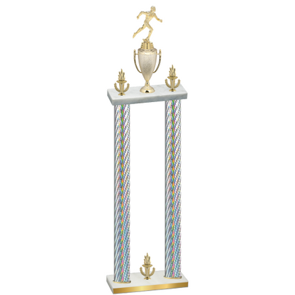 Double Silver Carbon Fiber Victory Running Trophy