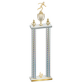 Double Silver Carbon Fiber Fourth Place Running Trophy