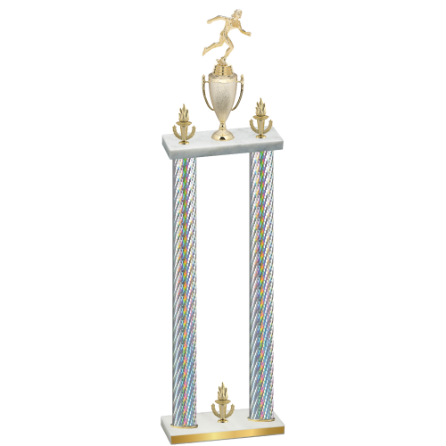 Double Silver Carbon Fiber Victory Running Trophy