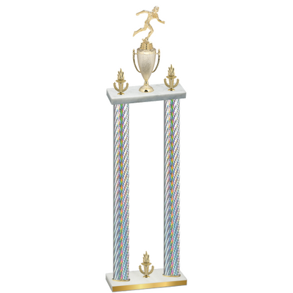 Double Silver Carbon Fiber Victory Running Trophy