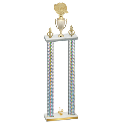 Double Silver Carbon Fiber First Place Running Trophy