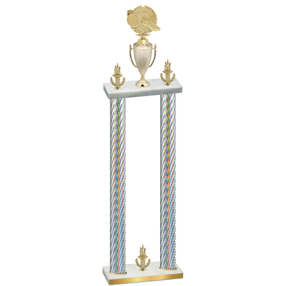 Double Silver Carbon Fiber Victory Running Trophy