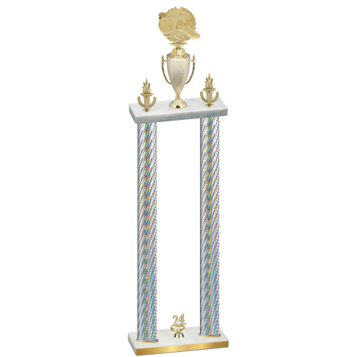 Double Silver Carbon Fiber Year Running Trophy