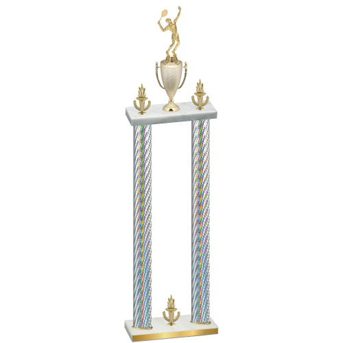 Double Silver Carbon Fiber Victory Tennis Trophy