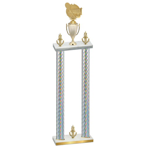 Double Silver Carbon Fiber Victory Tennis Trophy