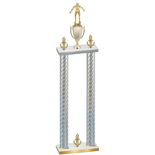 Double Silver Carbon Fiber Victory Wrestling Trophy