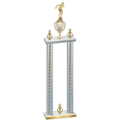 Double Silver Carbon Fiber Victory Tennis Trophy