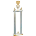 Double Silver Carbon Fiber Year Cheerleading Trophy