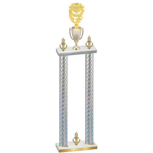 Double Silver Carbon Fiber Victory Pickleball Trophy
