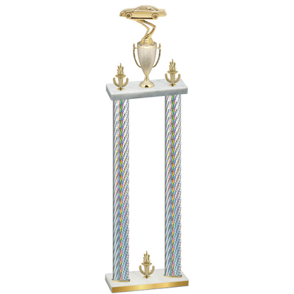 Double Silver Carbon Fiber Victory Cars Trophy