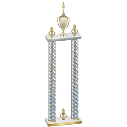 Double Silver Carbon Fiber Victory Chess Trophy